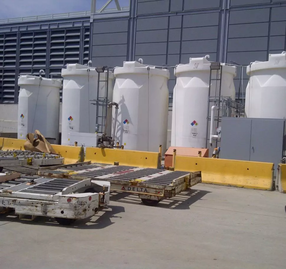 Deicing Solution Tanks In Field