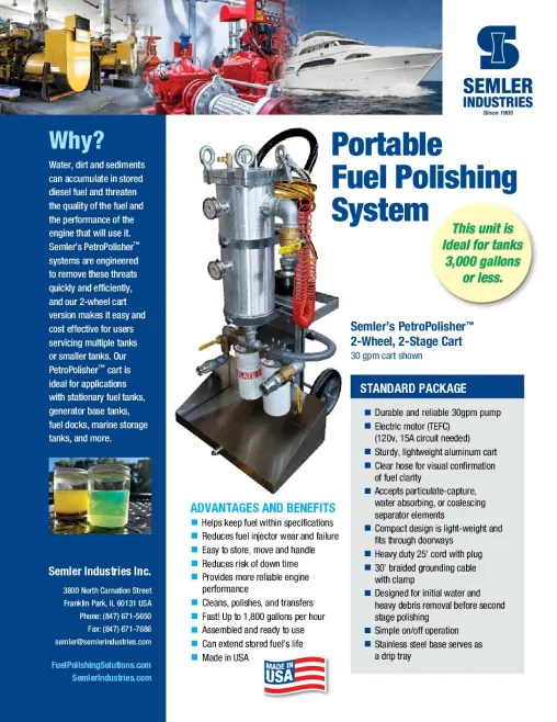 2WH Fuel Polishing Cart Datasheet