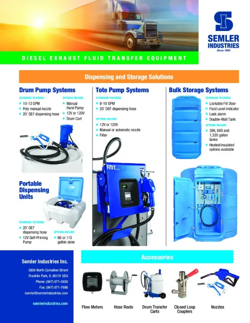 DEF Dispensing Storage Datasheet 1
