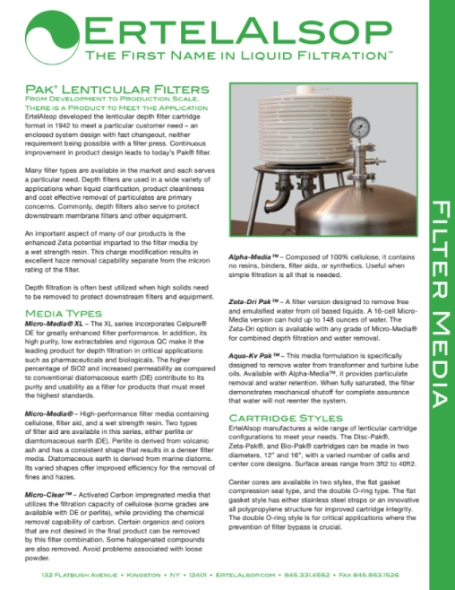 ErtelAlsop Lenticular Pak Filters