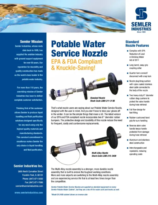Potable Water Nozzle Brochure