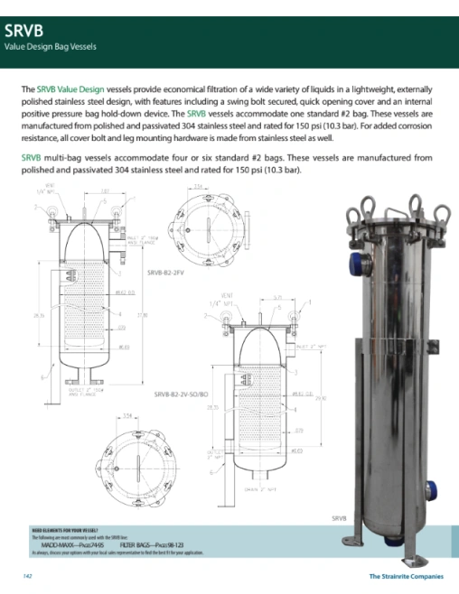 Strainrite Bag Housings
